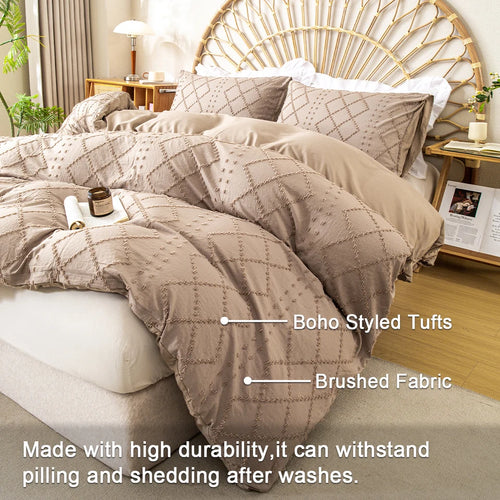 3pcs Cutting flower Bedding Set with Zip Closure - Polyester, All-Season Comforter Set (Comforter & Pillow Shams Not Included)